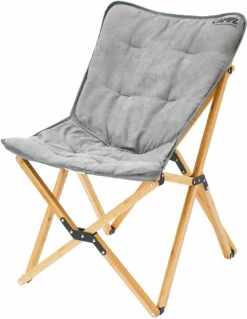CAMPZ Bamboe Vouwstoel Set Met Deksel, Grijs/bruin