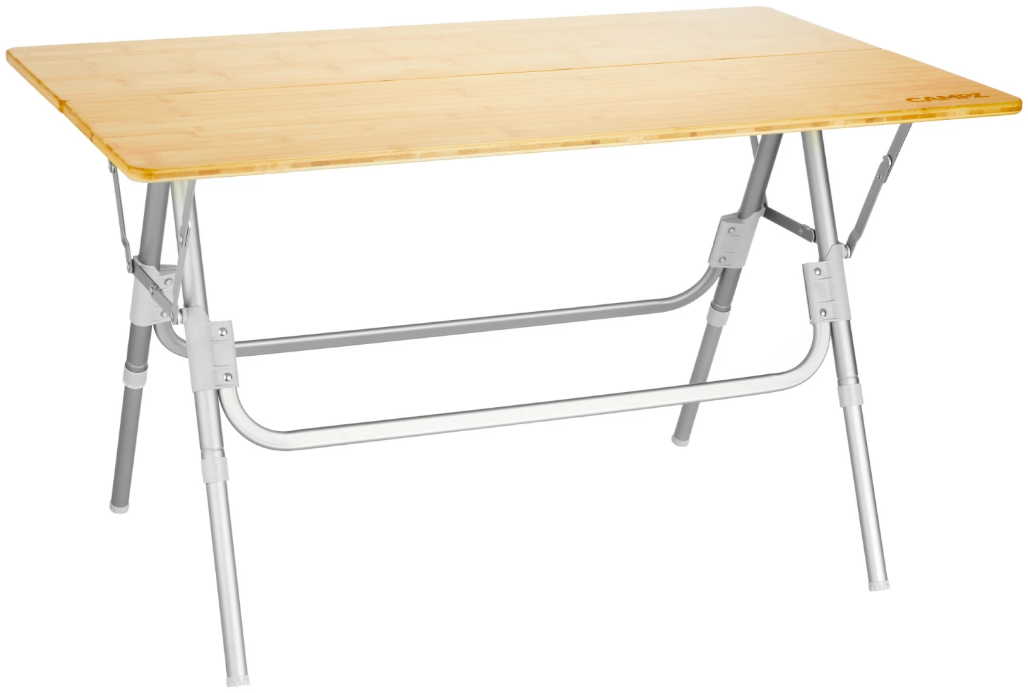 CAMPZ Bamboe Tafel 100x60x58cm, Bruin/grijs 3 CAMPZ Bamboe Tafel 100x60x58cm, Bruin/grijs