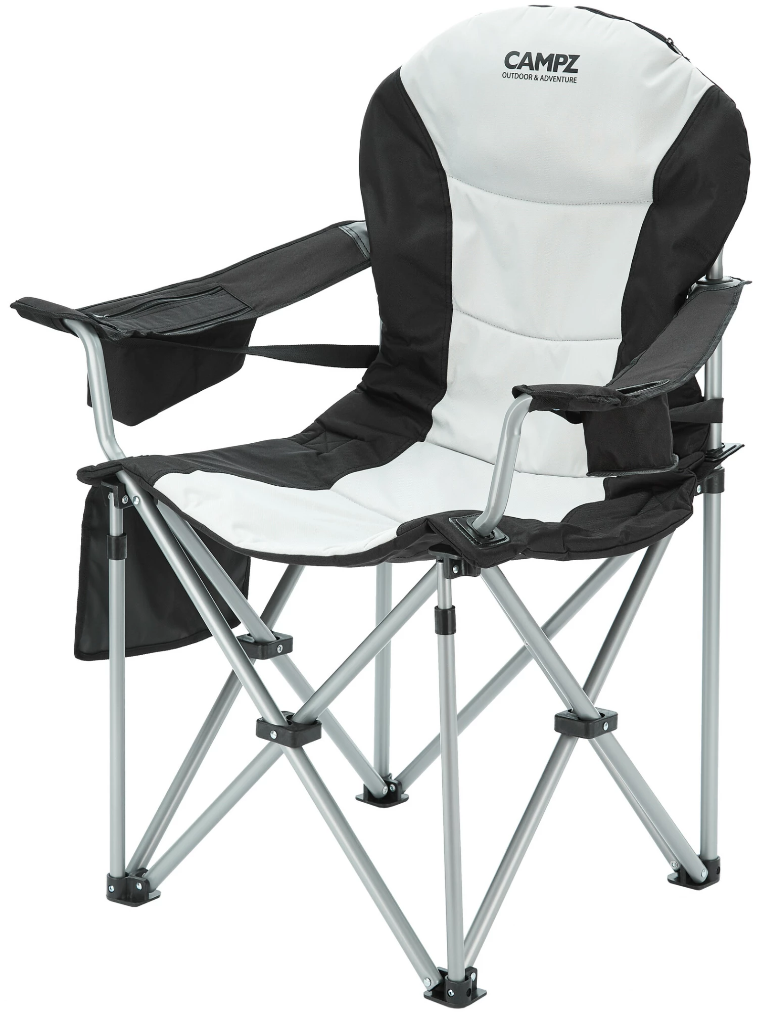 CAMPZ Deluxe Armstoel, Grijs/zwart 3 CAMPZ Deluxe Armstoel, Grijs/zwart