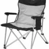 CAMPZ Vouwstoel Met Stalen Armsteunen, Zwart/grijs -CAMPZ Winkels campz folding chair with steel armrests black grey 1