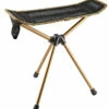 CAMPZ Aluminium Vouwkruk Vierkant, Zwart/goud -CAMPZ Winkels campz folding stool aluminium black gold 1