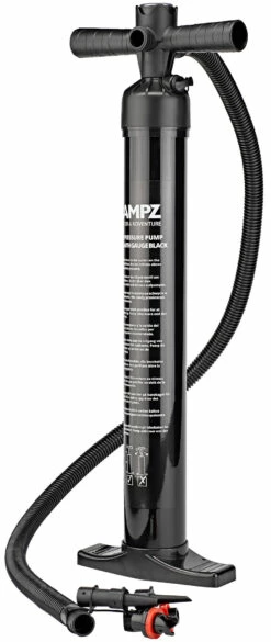 CAMPZ High Pressure Pomp 2 X 2,2l Met Meter, Zwart