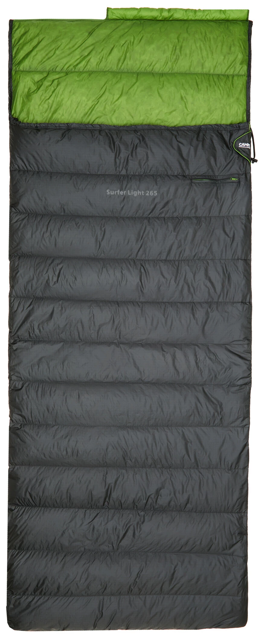 CAMPZ Surfer Light 265 Down Slaapzak, Grijs/groen 3 CAMPZ Surfer Light 265 Down Slaapzak, Grijs/groen