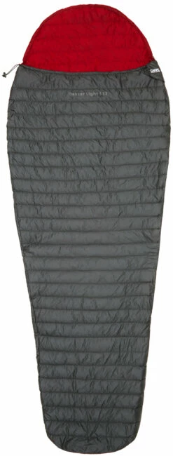 CAMPZ Trekker Light 117 Down Slaapzak, Grijs/rood