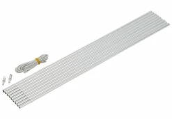 CAMPZ Aluminium Boogstokken Set 9,5mm X 4,65m, Zilver/grijs