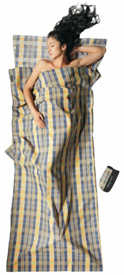 Cocoon TravelSheet Katoen, Blauw/geel