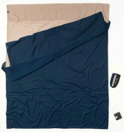 Cocoon TravelSheet Doublesize Egyptisch Katoen, Blauw/beige