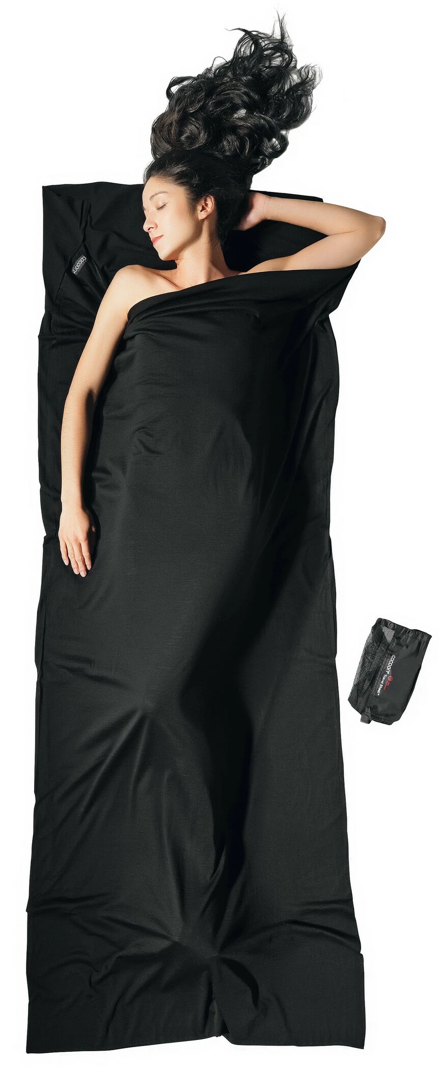 Cocoon TravelSheet Merino Wol, Zwart 3 Cocoon TravelSheet Merino Wol, Zwart