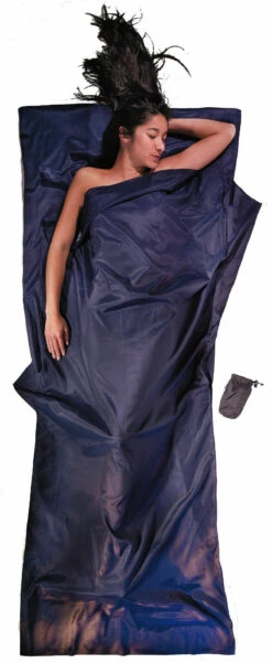 Cocoon TravelSheet Zijde Katoen, Blauw