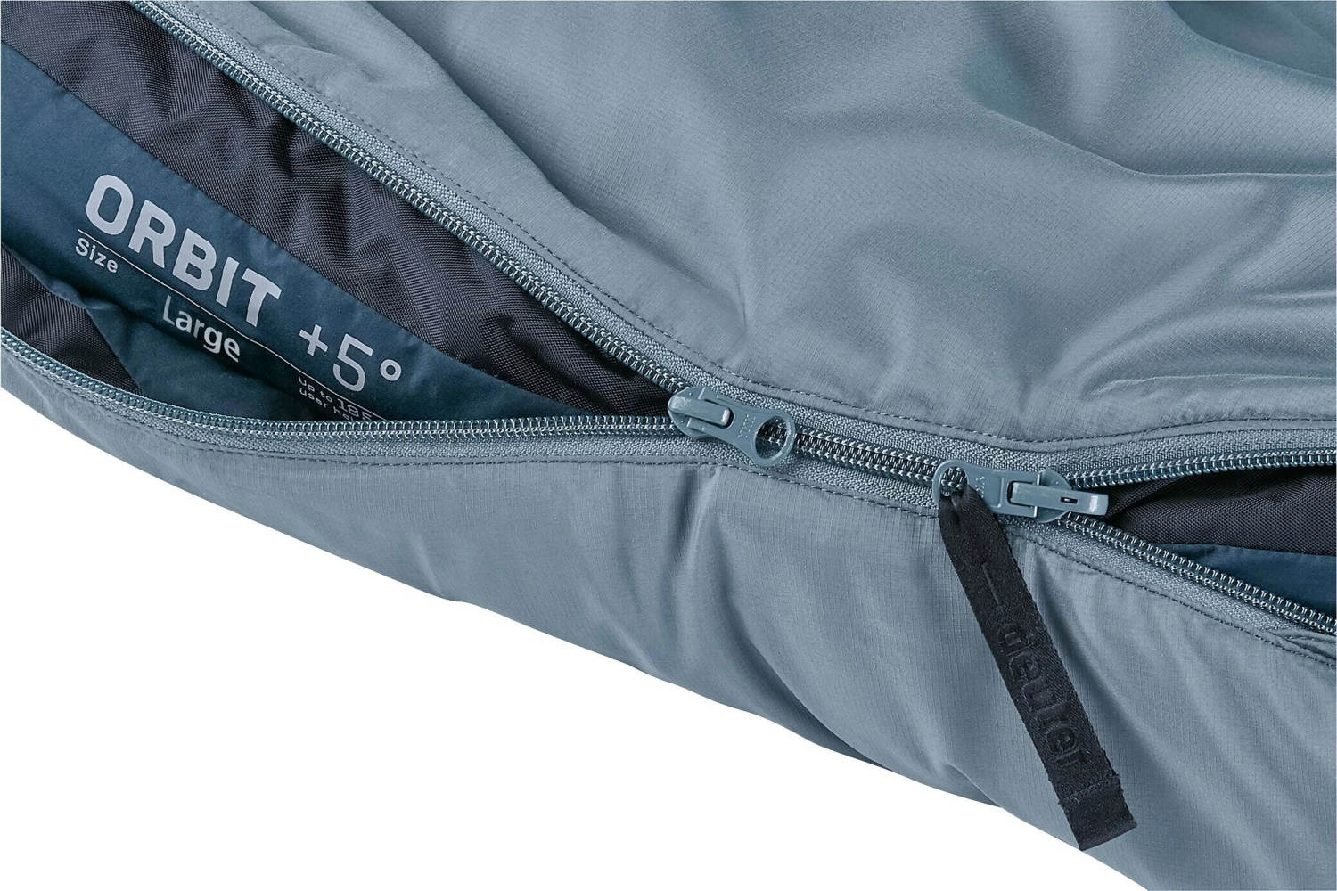 Deuter Orbit +5° Sleeping Bag Long, Grijs/blauw 3 Deuter Orbit +5° Sleeping Bag Long, Grijs/blauw