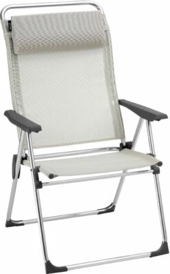Lafuma Mobilier Alu Cham XL Campingstoel Met Cannage Phifertex, Beige