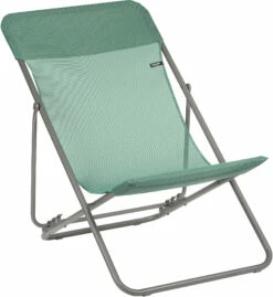 Lafuma Mobilier Maxi Transat Klapstoel Met Cannage Phifertex, Turquoise/grijs