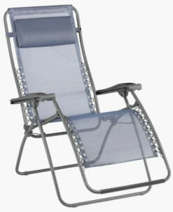 Lafuma Mobilier RSXA Relax Stoel Met Cannage Phifertex, Blauw/grijs