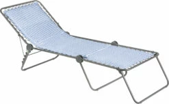 Lafuma Mobilier Siesta L Zonnebed Polykatoen, Blauw/wit