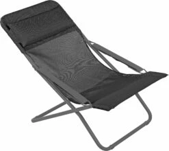 Lafuma Mobilier Transabed Klapstoel Met Cannage Phifertex, Zwart