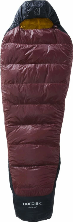 Nordisk Oscar +10° Mummy Slaapzak L, Zwart/rood