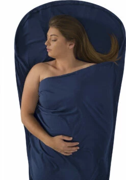 Sea To Summit Expander Binnenbroek Mummy Met Capuchon, Blauw